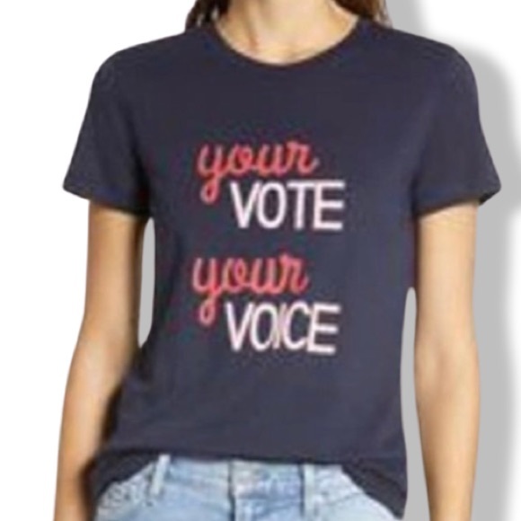 1901 Tops - VOTE T-shirt, your VOTE your VOICE, Nordstrom brand 1901, red white & blue, New